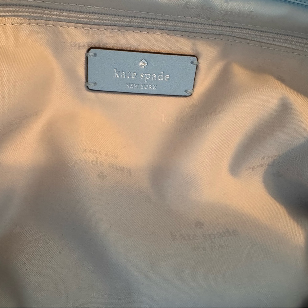 kate spade Light Blue Quilted Chain-Handle Tote - Picture 10 of 16